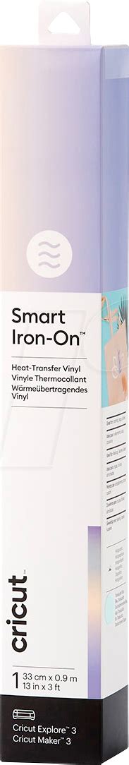 2008680 - Cricut Smart Iron-On 33X91Cm 1 Sheet (Holographic Transblue); 1 roll 33 cm x 0.9 m (13 in x 3 ft); Works without a cutting mat – just load & go!; Great for apparel, accessories & home decor; Cuts beautifully and weeds easily; For Cricut Explore™ 3 & Cricut Maker™ 3